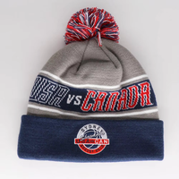 Conjunto de Gorro y Bufanda Tejidos para Eventos Deportivos Internacionales, con Texto y Emblema Jacquard Personalizados, Accesorio de Invierno para Eventos y Regalos
