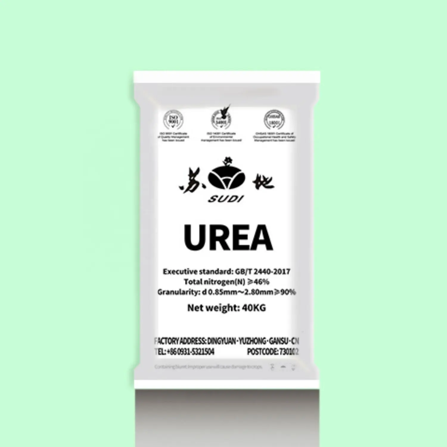 46%urea Agricultural white color granular and prilled Nitrogen fertilizer TON/40KG bag original factory direct supply