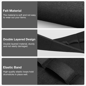 Exhibidor Portátil para 12 Pares <span class=keywords><strong>de</strong></span> <span class=keywords><strong>Baquetas</strong></span>, Soporte Plegable <span class=keywords><strong>de</strong></span> Fieltro para <span class=keywords><strong>Baquetas</strong></span> - Product Image 5