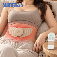 Thérapie TENS sans fil avec télécommande, grand coussin chauffant, 3 niveaux de chaleur pour soulager les crampes menstruelles et la gestion quotidienne de la douleur