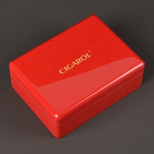 Caja de joyería de terciopelo de cuero PU rojo de lujo de alta calidad, caja de pendientes de pulsera personalizada, marca CIGAROL, embalaje de regalo certificado ISO9001 - Product Image 2