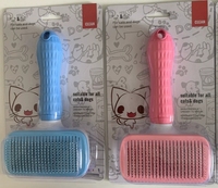Nouvelle Brosse et Peigne Auto-Nettoyants pour Chiens et Chats, Outils de Toilettage pour Animaux, Anti-Chute de Poils, en ABS et Acier Inoxydable