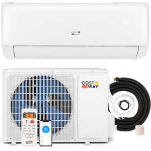 Costway 12000 Btu <b>Mini</b> <b>Split</b> <b>Air</b> <b>Conditioner</b> With Heat Pump 22 Seer2 115V Inverter For Home Cooling Heating - Product Image 1