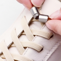 Nouveau unisexe créatif élastique lacets de chaussures pas de cravate plat rapide sécurité paresseux baskets pour enfants adultes fait Durable Polyester métal serrure