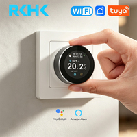 Termostato Inteligente WIFI RKHK con Pantalla Táctil a Color, 3A, para Calefacción por Suelo Radiante, con Indicador de Temperatura y Humedad