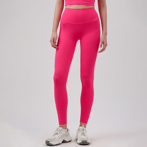 Leggings de yoga Ulla en Spandex/Nylon, taille haute élastique, longueur intégrale, sans coutures, avec poches pour femmes, collection Printemps 2026 - Product Image 3