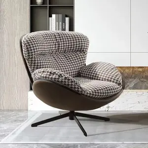 Sillón de Ocio Tapizado en Tela de la Mejor Calidad, Base de Hierro Metálico, Diseño Moderno, Giratorio Eléctrico, para Sala de Estar y Hogar - Product Image 3