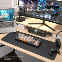Clavier mécanique sans fil ergonomique RGB LED pour ordinateur et ordinateur portable, accessoires de jeu pour ordinateur