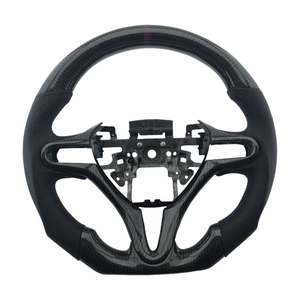 Volante Personalizado de Fibra de Carbono y Cuero Perforado para Honda Gen 2 Fit Civic 8th - Product Image 1