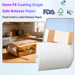 Бумага для этикеток без полиэтиленового покрытия, 40 г/м², односторонняя, из пергаментной бумаги, с антипригарным покрытием для печати этикеток на пищевые продукты - Product Image 1