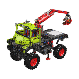Pour 17038 2002PCS Série d'ingénierie en plastique ABS, Modèle de camion robotisé routier en briques, <span class=keywords><strong>Jouet</strong></span> éducatif DIY, Échelle 1:8 - Product Image 1