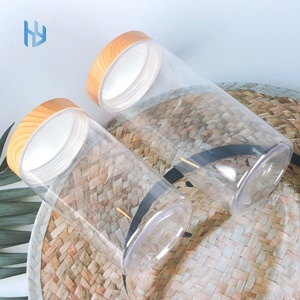 En Stock 30ml 50ml 80ml 100mL 120ml 200ml 250ml PET plástico bambú tapa cara Cuerpo crema tarros loción transparente tarros contenedor - Product Image 2