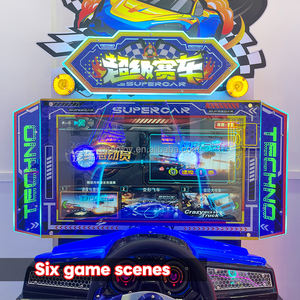 Simulateur de conduite automobile, machine de <span class=keywords><strong>jeu</strong></span> d'amusement, simulateur de <span class=keywords><strong>voiture</strong></span> en métal à pièces pour enfants, machine d'amusement pour FEC, vente en gros - Product Image 4