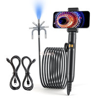 Hot Handheld 360 °   Caméra d'inspection endoscopique HD résistante aux hautes températures pour la réparation automobile industrielle, module de caméra endoscopique