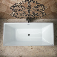 Baignoire autoportante ovale moderne en acrylique blanc pour 1 personne, écologique, avec fonction massage, garantie 5 ans, pour appartement intérieur