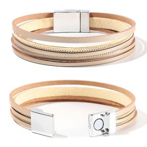 Brazalete de Cuero con Diseño de Domo, Amuleto de la Suerte, Pedido Mínimo Bajo, Regalo Festivo para Mujer, Sensación de Gran Calidad - Product Image 3