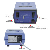 Ponceuse à ongles électrique portable UP200 28000 tr/min avec moteur à balais en plastique et pièce à main 3 broches pour manucure et pédicure
