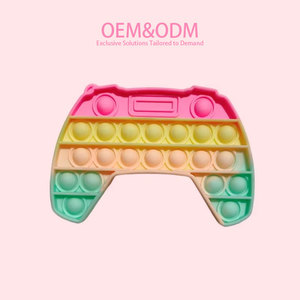 Jincan arc-en-ciel presse presse <span class=keywords><strong>musique</strong></span> pince pour enfants silicone doigt décompression bulle décompression bulle décompression jouet - Product Image 4