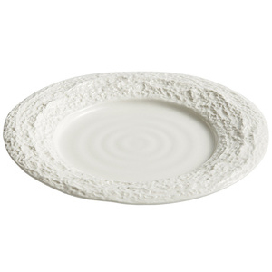 Nuevos platos de carne con estampado de piedra en relieve de estilo europeo, platos de cerámica de lujo ligeros, hoteles, restaurantes, clubes, vajilla - Product Image 2
