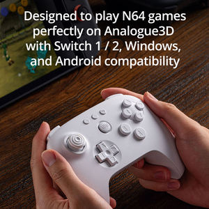 Manette de jeu sans fil 8BitDo 64 BT, joystick, manette de jeu, contrôleur de jeu pour <span class=keywords><strong>Android</strong></span> PC, analogique 3D, avec détection de mouvement - Product Image 4