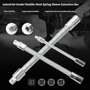 Kunci Soket Fleksibel dengan Batang Ekstensi 1/2" 1/4" 3/8" Drive Ratchet Baja Krom Vanadium - Product Image 5