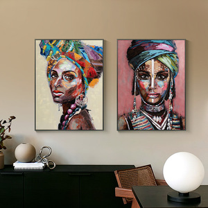 Mode Noir Fille Mur Décor <span class=keywords><strong>Graffiti</strong></span> Art Peintures Sur Toile Encadrée 16x24inch - Product Image 2