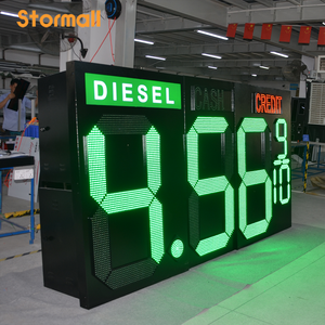 ป้ายราคาดิจิตอล LED <span class=keywords><strong>7</strong></span> เซกเมนต์ ขนาด 36 นิ้ว 4 หลัก 8.888 สำหรับปั๊มน้ำมัน - Product Image 2