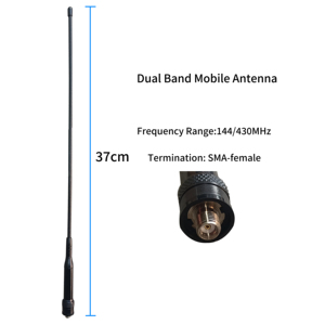 Antena Vertical Omnidireccional de Doble Banda 144/430 MHz U/V de 39 cm, 20W AT-771 SMA-F Elite, para Radio Bidireccional <span class=keywords><strong>Retevis</strong></span> H-<span class=keywords><strong>777</strong></span> RT-5R 888s UV5R - Product Image 1
