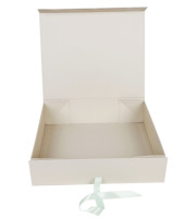 Boîte en papier de luxe, boîte d'emballage de cheveux personnalisée, boîte-cadeau magnétique pliable avec ruban, livraison gratuite, nouvelle collection