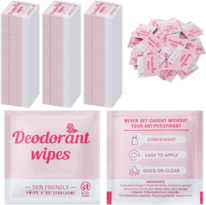 L'odeur féminine des <span class=keywords><strong>aisselles</strong></span> élimine naturellement les ingrédients <span class=keywords><strong>Lingettes</strong></span> <span class=keywords><strong>déodorantes</strong></span> sans alcool emballées individuellement - Product Image 2