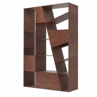 Sculpture de jardin en acier corten rouillé, design Art déco extérieur, résistant aux intempéries