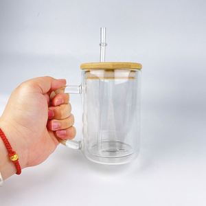 Verres à bière en forme de globe de neige à double paroi pré-perforés avec poignée, 9oz, 11oz, 12oz, 15oz, 17oz, 20oz - Product Image 5