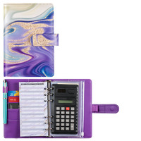 Carnet de budget A6 en cuir PU imprimé en gros avec reliure à feuilles mobiles pour agendas et journaux – Cahiers personnalisés