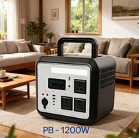 Générateur de centrale électrique portable 1200W avec contrôleur MPPT batterie de panneau solaire et lampe de poche pour usage domestique