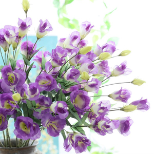 QSLH ดอกไม้ประดิษฐ์ทำจากผ้าไหมสำหรับตกแต่งงานแต่งงาน,ดอกไม้ <span class=keywords><strong>Eustoma</strong></span> 7หัวตัดสด V706 - Product Image 3