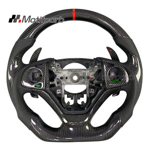 Volante personalizado de fibra de carbono real con levas de cambio, mejora interior para Honda Civic CR-V Si Sedan 9ª generación 2012-2015 - Product Image 1