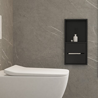 Porte-papier hygiénique mural encastré boîte à mouchoirs niche de stockage SUS304 porte-rouleau de papier étanche