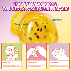 อมอส พีลเลอร์ซ ลูกอมกัมมี่ 85 กรัม ลูกอมแบบลอกได้ รสเสาวรสแท้ - Product Image 4