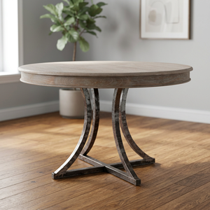Industrial Vintage Indian Design Foldable Adjustable Iron Dining Table Antique Style Farmhouse Villa Hotels Homes - Product Image 3