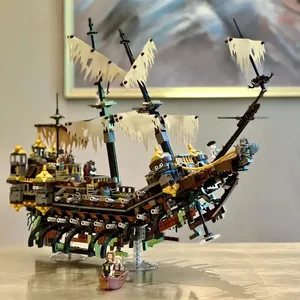 Ensemble de blocs de construction de <span class=keywords><strong>bateau</strong></span> <span class=keywords><strong>pirate</strong></span> impérial <span class=keywords><strong>des</strong></span> <span class=keywords><strong>Caraïbes</strong></span>, 2294 pièces, modèle de navire amiral compatible 71042, jouet de construction en plastique pour tous les âges - Product Image 1