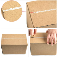 Logo personnalisé ondulé Mailer boîtes d'emballage Carton rose Premium fin ondulé auto-adhésif boîte à fermeture éclair Carton
