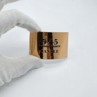 Autocollants personnalisés avec logo de marque, en aluminium, écologiques, imperméables, à forte adhérence, pour usage industriel - Emballage de bougies