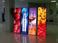 Écran LED publicitaire numérique commercial P1.86 P2 P2.5 sur pied, pliable, avec contrôle Wi-Fi, pour affichage de posters