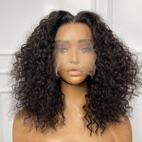 Peluca de Cabello Humano Brasileño 100% Sin Procesar con Frente de Encaje, Pre-Desplumada, Sin Pegamento, Precio al por Mayor