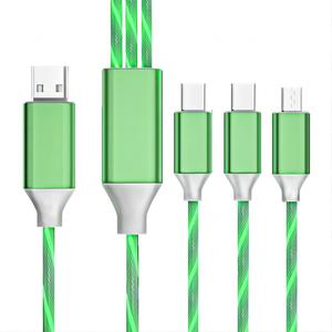 Biểu Tượng Tùy Chỉnh Phát Sáng 1.2 <span class=keywords><strong>Meter</strong></span> 3-Trong-1 LED Ánh Sáng-up Nhanh Chóng Sạc USB-C/Micro USB Cable Cho Máy In - Product Image 3
