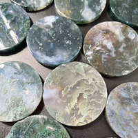 Tranche d'agate d'eau naturelle, en mousse, pour la décoration de guérison, artisanat volkswagen poli