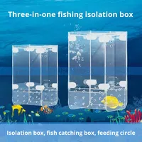 Tanque de Aislamiento Tres en Uno Longxiang Palace, Trampa para Agua de Mar, Acrílico Ecológico, 1L, Anillo de Alimentación para Peces, Caja de Pesca D1-120