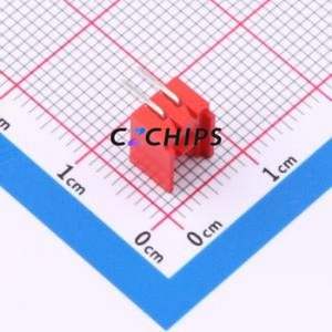 A200E1W1-2R2P12 Wire-to-Board Pin Header Bent Lead Through Hole,P=2mm Connector 1x2P 2mm Right Angle Insert HY - Product Image 2