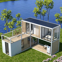 Respectueux de l'environnement Deux étages Mobile Tiny House Maison Pliante Préfabriquée Maison détachable pour Hôtel Shopping Store