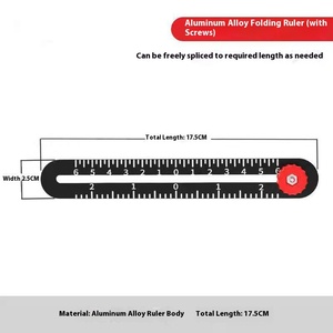 FSBOLING règle <span class=keywords><strong>de</strong></span> positionnement <span class=keywords><strong>de</strong></span> mesure pliante en aluminium multi-angle outil <span class=keywords><strong>de</strong></span> poinçonnage <span class=keywords><strong>de</strong></span> plancher en bois machines-outils bricolage OEM ODM personnalisé - Product Image 5